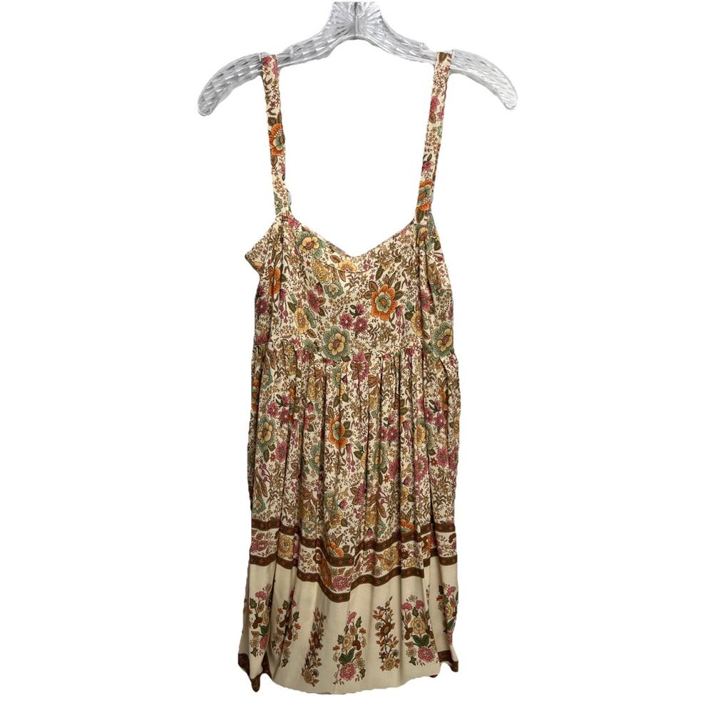 NATURAL LIFE Floral Sundress in Cream, Green & Rust